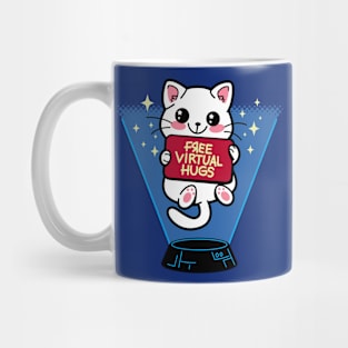 Funny Cute VR Virtual Reality Kawaii Cat Free Hugs Cartoon Mug